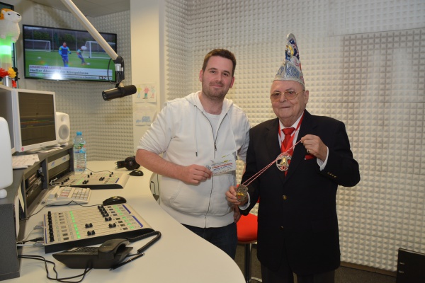 Herbert Fostel vom Kostheimer Carneval Verein bei Radio Antenne Mainz FM 2015 auf Sendung