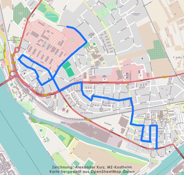 Kastel_Kostheim_Map_Kastel_Kostheim_Fastnachtsumzug_Umzug-Fastnacht_2015_Weg_Strecke